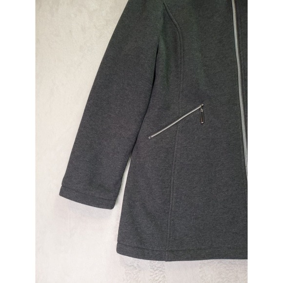 INTL D.e.t.a.i.l.s Coat Mens Size Large Gray Long Sleeve Hooded Full Zipper‎ EUC - Picture 5 of 9